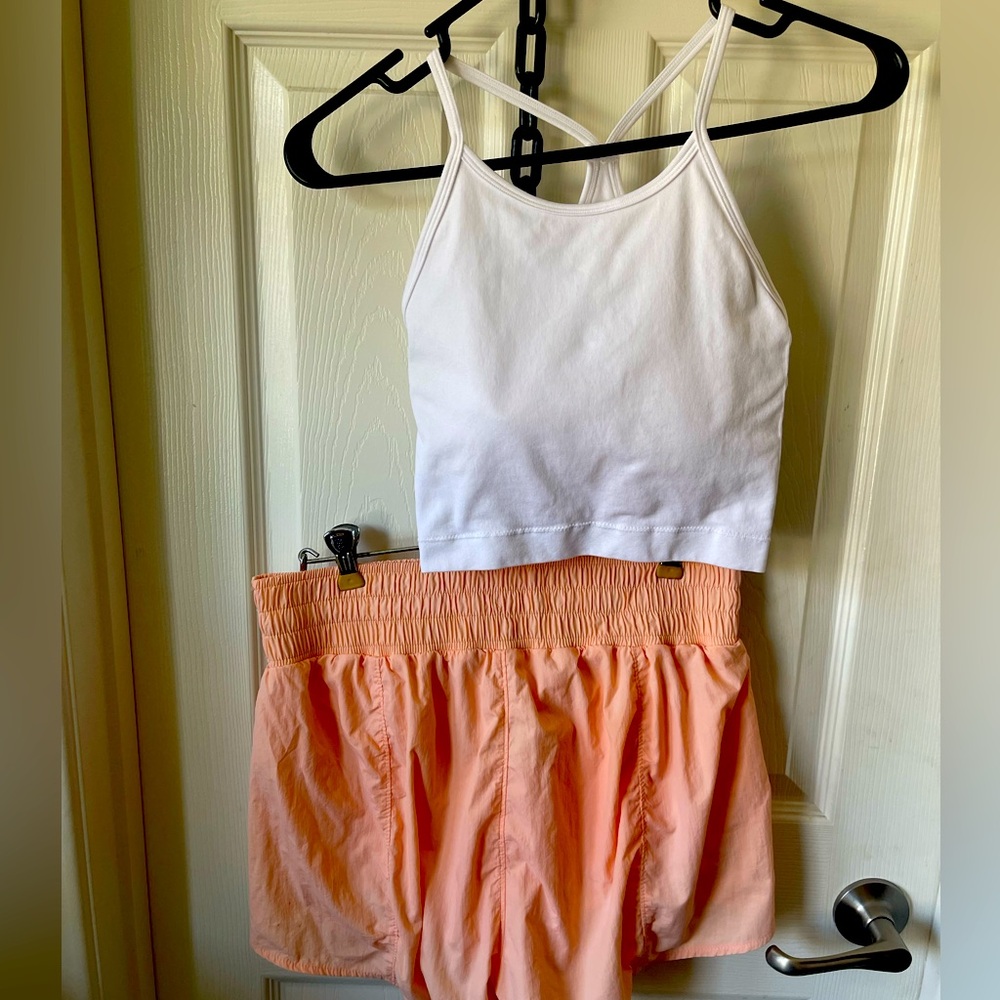 All in motion- shorts and crop top sport’s bra.